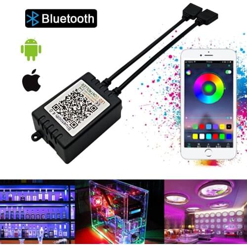 APP Phone RGB RGBW Controller Bluetooth LED Controller DC 5V 12V 24V Bluetooth IR Remote Dimmer For LED Strip Black White