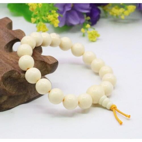 10mm Round White Beeswaxs Resin Bracelets Tee Joint DIY Fashion Jewelry Making Design Women Girls Female Elastic Bracelets Chain