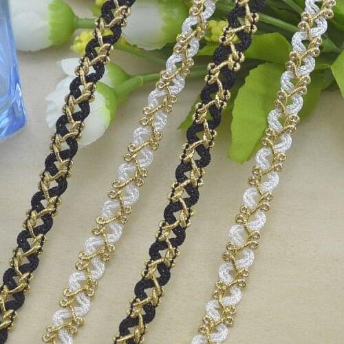 3/yard New Ribbon Side Car Band Hot Lace Band Gold Lace Pp-019 Beautiful