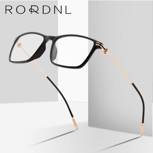 Square Optical Glasses Frame for Men Myopia Prescription Eyeglasses Frame Male Stainless Stee Eyewear Frame Fashion Brand 2021