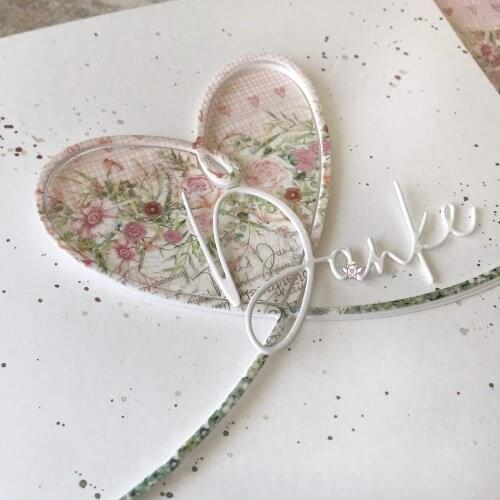 Mmao Crafts Metal Steel Cutting Die New Heart-shaped side edge Stencil For DIY Scrapbooking Paper/photo Cards Embossing Dies
