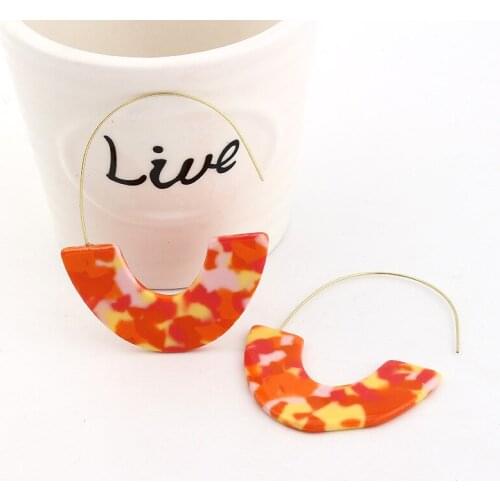 Fashion Womens Earrings Acrylic Earrings For Women Fashion Jewelry 2020 Geometric kolczyki Hoop Earings