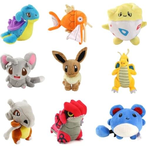 Pokemon Stuffed Plush Doll Toys Pikachu Eevee Cubone Groudon Dragonite Mewtwo Jigglypuff Snorlax Doll Toys for Kids Gift
