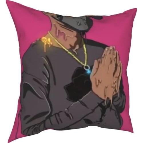 New hip hop style printed pillow case sofa decoration animation linen pillow case home decoration pillow case