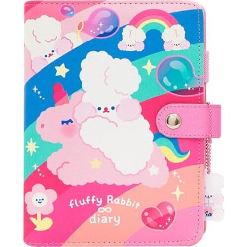 Wholesale 2pcs/set Kawaii Cute Cartoon Animal Unicorn A6 PU Spiral Notebook Daily Planner Notepad Time Organizer School Supplies