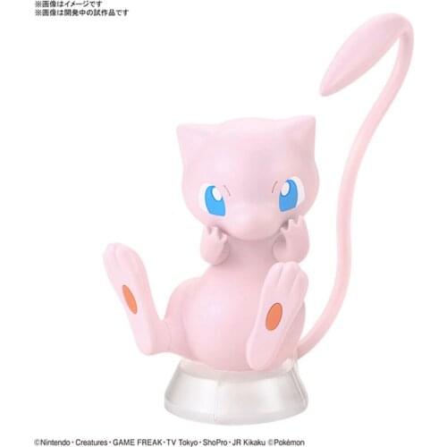 Original BANDAI Pokemon PLAMO 02 Mew Pikachu Piplup Anime Action & Toy figures Model Toys For Children