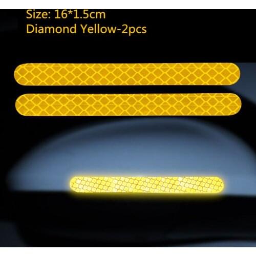 Open Reflective Strip Safety Warning Stickers Rearview Mirror Reflective Stickers Warning Reflective Film Decal Car Styling