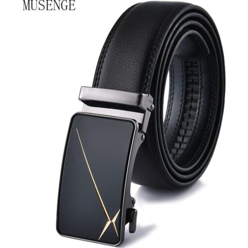 Fashion Automatic Buckle Mens Belt Male Belt for Men Genuine Leather High Quality Designer Luxury Accessories Gift 130cm Long