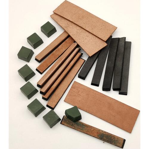 Chromium Oxide leather article cowhide Leather Honing Strop grinder black leather Polishing paste Razor knife sharpener