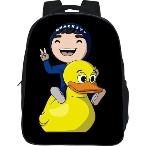 Quackity Backpacks Boy Girl Bag Children School Bag Kawaii Cute Bookbag Fashion Cartoon Mochila Kid Back To School Gift Rucksack