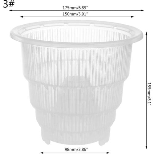 Mesh Pot Plastic Clear Orchid Flower Container Planter Home Gardening Decoration