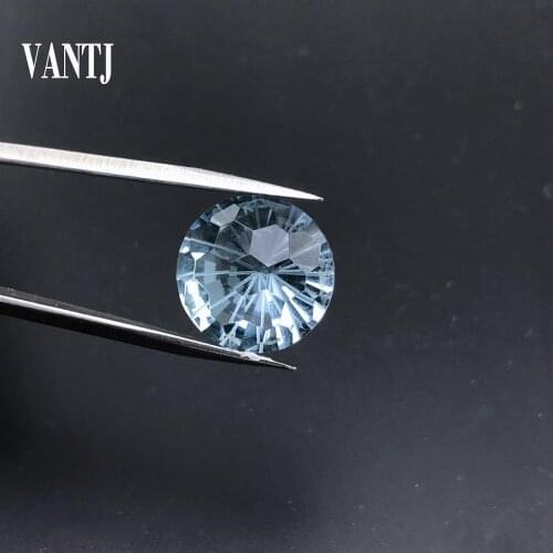 VANTJ 15mm Green Crystal Loose Gemstones Topaz Cushion Firework Cut 11ct for Women Silver Gold Diy Jewelry