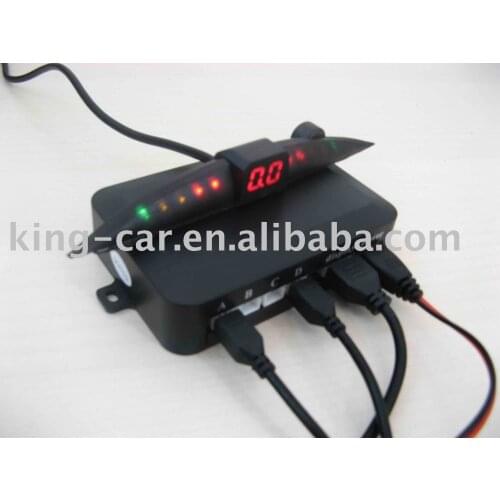 12V ultrasonic waterproof drill type 22mm 4 parking sensor wired LED display PS-818-A