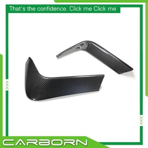 Add on Type Auto Restyling Gloss Black Dry Carbon Fiber Rear Bumper Lip Splitter for-BMW M3 F80 M4 F82 F83 2014-on 2pcs