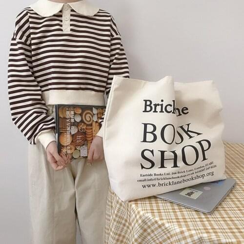 2021 Letter Print Large-Capacity Canvas Women Handbags Schoolbag High Quality Shopping Bag Travel Shoulder Bags Sac Femme Purse