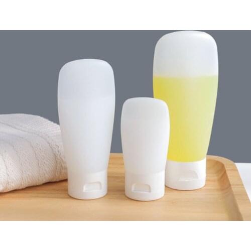 3Pcs Portable Silicone Travel Bottle Travel Kit Bottling Lotion Bottling Storage Bottle Silicone Bottle