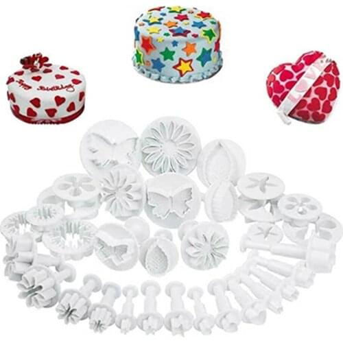 33pcs Baking Tools Plunger Fondant Cutter Cake Tools Cookie Mold Biscuit Mould DIY Craft 3D Bakeware Sets Dropshipping