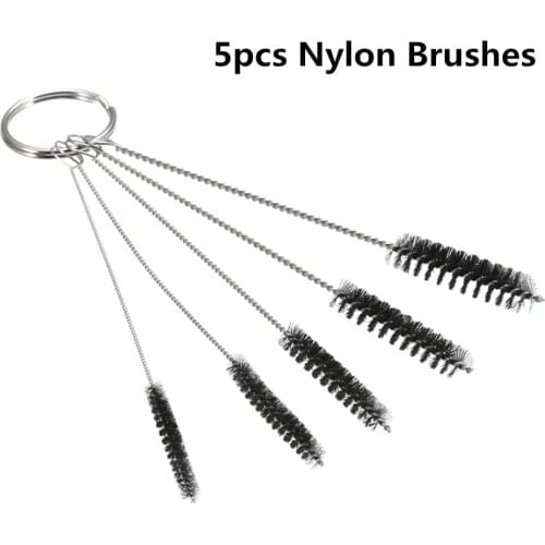 5pcs Nylon Brushes 2/2.5/3/4/5mm Drinking Straw Glass Tube Brushes Mini Cleaning Brush For Home Drinkware Glass Scrub Remover