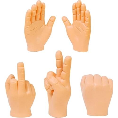 5pcs Mini Funny Finger Sleeve Novelty Puppet Simulation Hand Creative Toys Children Toy New Funny Tiny Hand Game Party