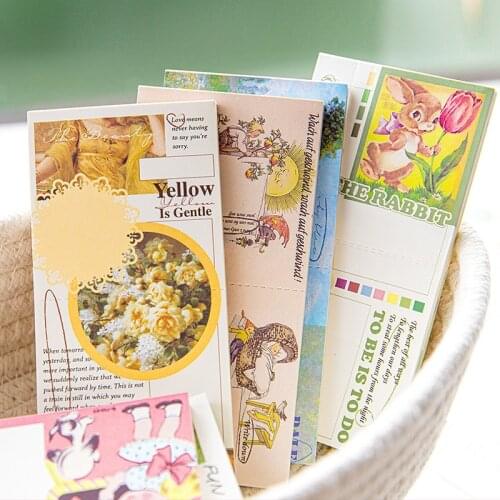 60 Sheets Retro Time Scroll Series Memo Pad Daily DIY Notepad Sticky Notes Escolar Papelaria School Supply Kawaii Stationery