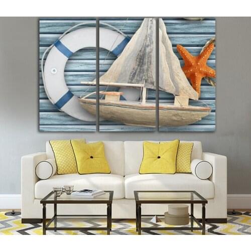 Free shipping painting art seaview sailing ship landscape wall picture for living room decorative canvas prints poster Unframed