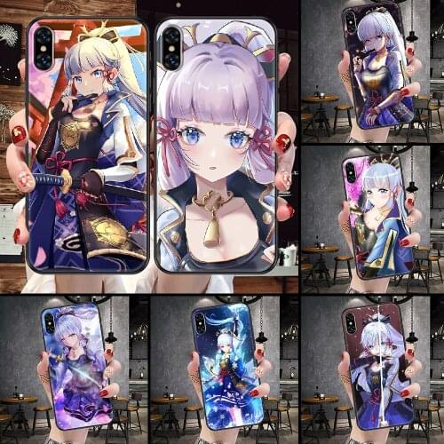 Kamisato Ayaka Genshin Impact Phone Case For iphone 5 5S SE 2 6 6S 7 8 11 12 Mini Plus X XS XR Pro Max black pretty prime soft