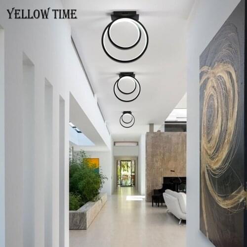 Black Modern LED Chandelier Black Small Ceiling Chandelier Lighting For Living room Bedroom Dining room Home Aisle Corridor Lamp