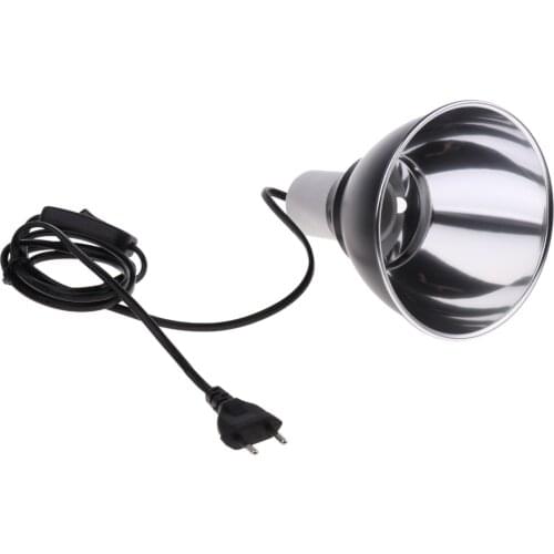 E27 Light Dome Reflector Reptile Bulb Holder Tortoise Lamp Holder EU Plug