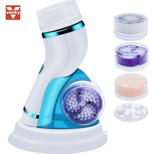 VENKY Facial Cleanser Electric Skin Care USB Rechargeable Skin Pore Cleaner Beauty Massager Body Cleansing Wash Face Machine