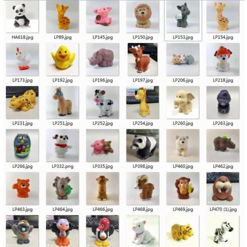 Fisher Little 2.5inch Mini People Farm Barn Zoo Animals Sheep Duck Dog Cow Cat Rhino Pig Horse Lion Dear Bunny - Your Choice