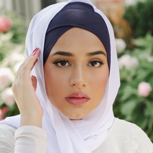 JTVOVO RUNMEIFA 2021 New Muslim Women Head Scarf Cotton Underscarf Stretch Hijab Turban Headwrap Cap Shawl Islam Inner Bonnet