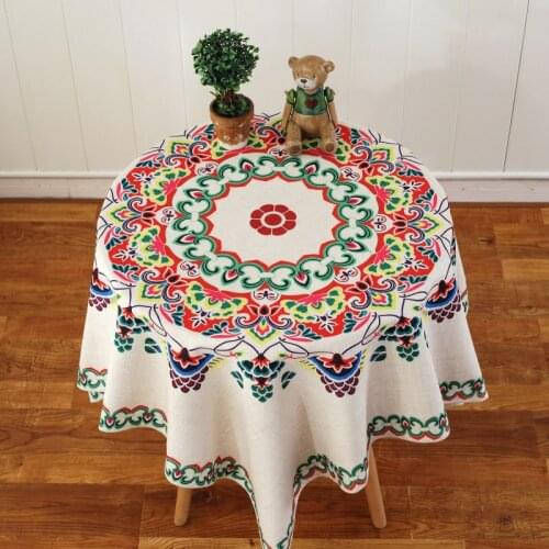 Linen printing household tablecloth tablecloth bar restaurant linen printing and dyeing cover towel coffee tablecloth