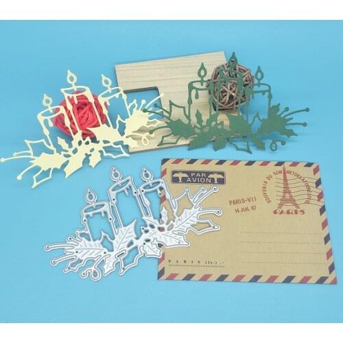 Metal burning Christmas candle cutting die for DIY punching collection album photo album paper card decoration