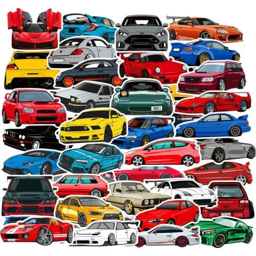 100 PCS Hellaflush Modified Performance Car Low Lying Steel Gun Sticker for Motorcycle Bicycle Helmet Motor Suitcase Laptop
