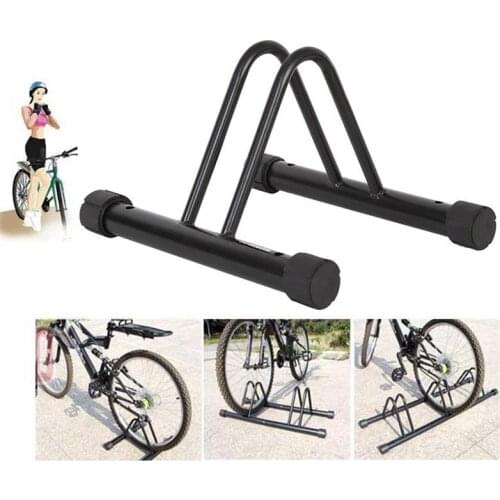 New BlackBicycle Standing Floor Rack Stand Holder Bike Display Frame Road Stainless Steel Bike Parking Stand Bike Cycling Tool