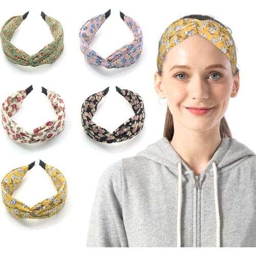 Solid Soft Knotted Headband Hairband For Women Lady Turban Wide Simple Hair Hoop Hair Accessories Headwear