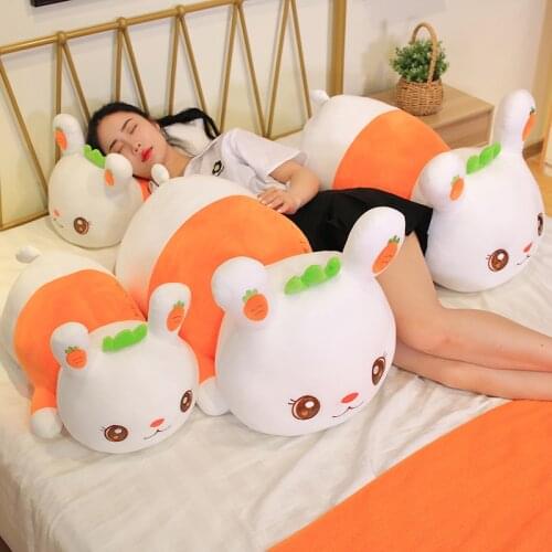 50-80CM cute lapin big-eyed rabbit radish rabbit plush stuffed toy home decoration ornaments animal crossing doll pillow bed gif