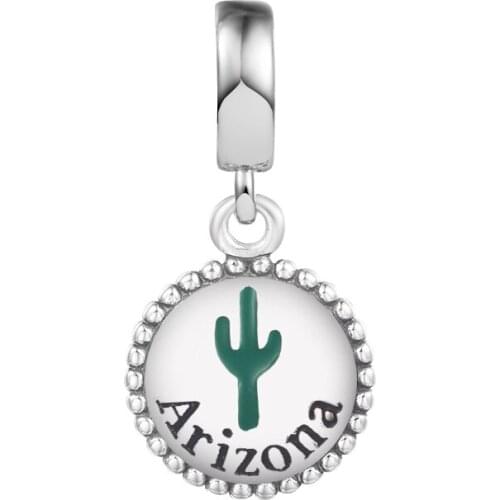 Fits Pandora Bracelets Arizona Dangle Charm 925 Sterling Silver Women Beads Jewelry for DIY Making Kralen Berloques