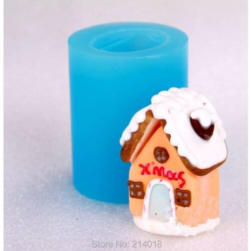 Silicone Creative Baking Chocolate Mold Sugar Cake Molud Candle Molds NEW Arrival Snow House 3D Moulds Rubber PRZY 001