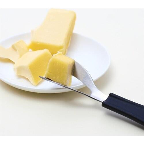 Stainless Steel Cheese Slicer Cheese Butter Knife Corner Cutter with Silicone Handle Cheese Cutter Scraper Kitchen Baking Tools