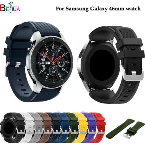 Galaxy 46mm watchband Replacement silicone strap For Samsung Gear S3 22mm sport wristband For Samsung Galaxy 46mm SM-R800 watch