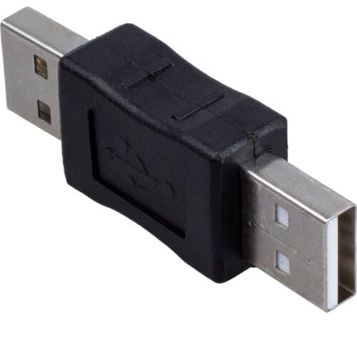 Brand New Hot Black USB A Male to Male Connector Adapter Compliant with USB2.0 Standard