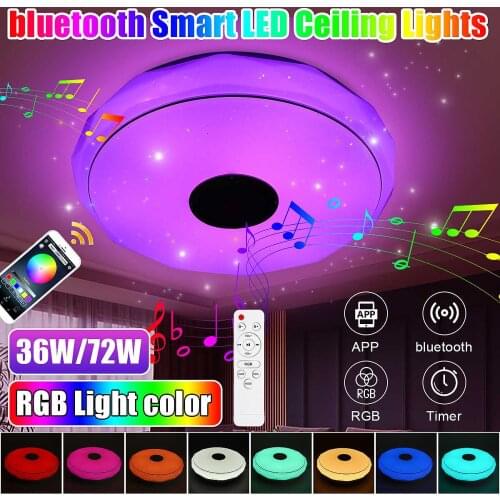 36/72W WiFi Modern RGB LED Ceiling Light Home Lighting APP bluetooth Music Light Bedroom Lamp Smart Ceiling Lamp Remote Control
