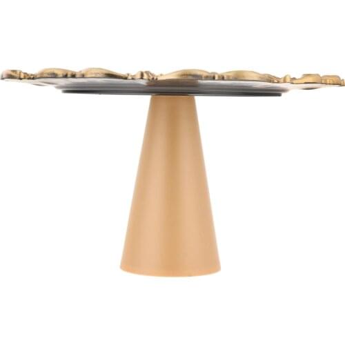 Retro 33cm Wedding Table Cake Stands Golden Tart Plate Tray Centrepiece