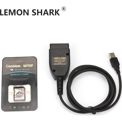 VAG COM 18.2 VAGCOM VCDS HEX CAN USB Interface for VW for AUDI for Skoda Seat VAG 18.2 with 8GB Memory Card