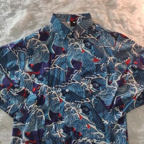 Asian Style Vintage Casual Shirt Men Women Samurai Improved Kimono Harajuku Loose Haori Long Sleeve Printing Fashion Clothing