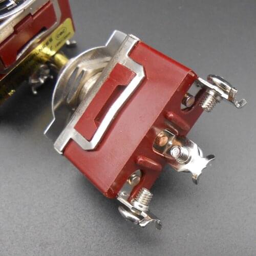 1PC Silver Contact Knob Toggle Switch 15A 250VAC On-Off-On Center Off Realness R-1122 3 Feet 1-0-1 3 Pins 3-Pin *FD057