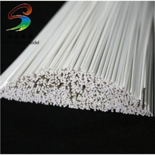 100pcs 1.0mm*1.0mm HALF Round ABS Plastic Bar ABS Plastic stick JBY-1.0 50cm length