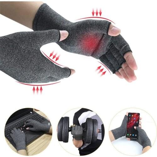 2pcs Compression Arthritis Gloves Wrist Support Cotton Joint Pain Relief Hand Brace Women Men Therapy Wristband Cycling Gloves