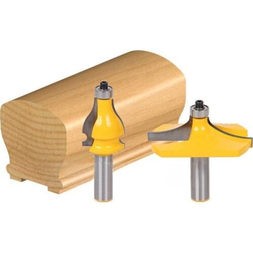 2Pcs Handrail Router Bit Set Standard/Bead Woodworking cutter Cutter for Woodworking Tools